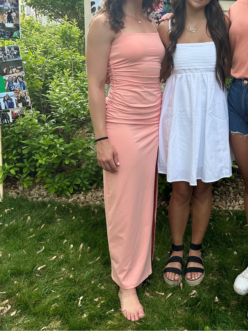 Susana Monaco Peach Pink Ruched Maxi Dress